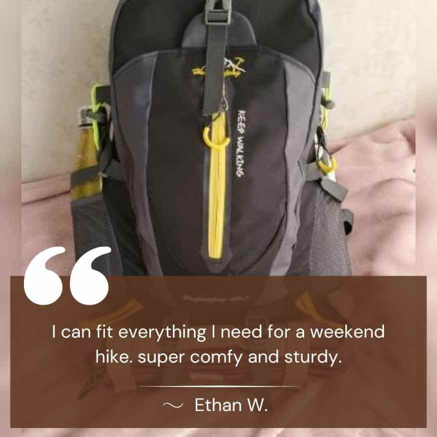 Olyyra 40L Waterproof Hiking Backpack – Rugged Weatherproof Construction, Padded Back Panel, Adjustable Shoulder Straps | Weekend Hiking, Trekking & Camping Expeditions
