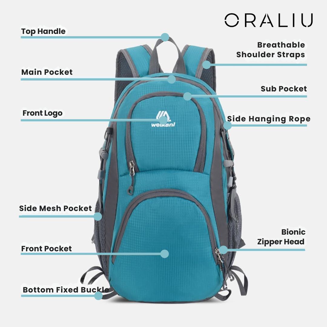 Olyyra Ultralight Waterproof Daypack – Lightweight Foldable Nylon Hiking Backpack for Camping, Cycling & Travel