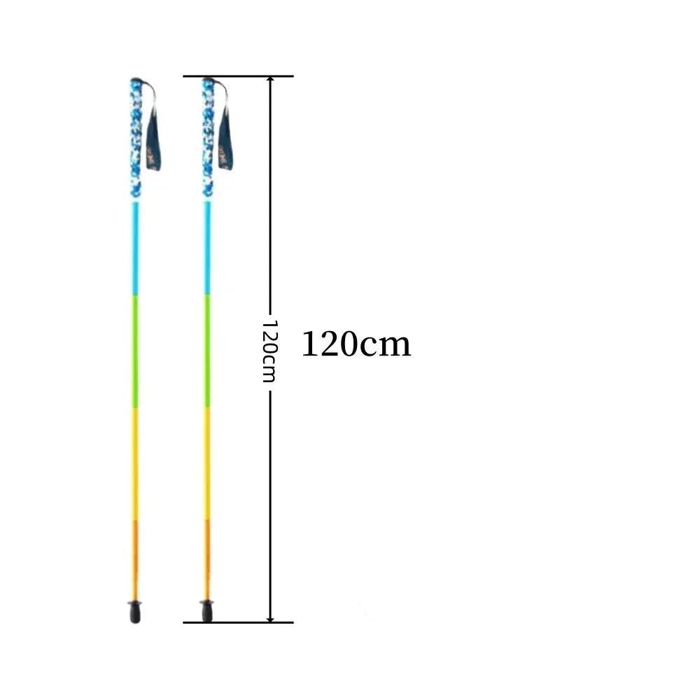 Olyyra Ultralight Carbon Fiber Trekking Poles – Foldable 5-Section Adjustable Hiking Sticks for Trail, Trekking & Backcountry