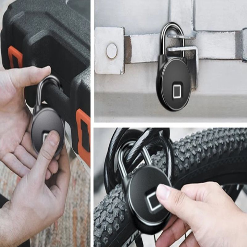 Smart Fingerprint Padlock – Biometric Fingerprint + Bluetooth Dual Access, USB Rechargeable, Weather-Resistant | Gym Lockers, Gates, Storage Units & More