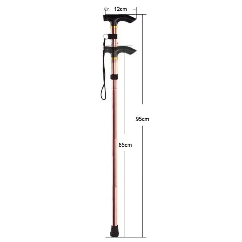 Olyyra Adjustable Foldable Aluminum Hiking Pole – 5-Level Height Adjustment (84–93cm), Compact Folded Size 27×14cm | Trekking, Hiking & Mountaineering | 6 Color Options