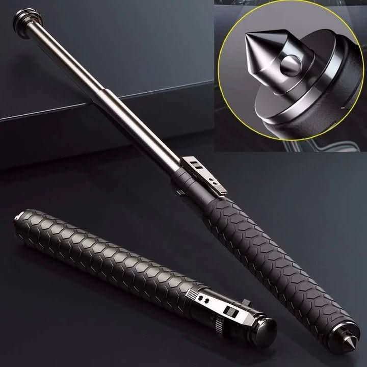 Olyyra Pop-Up Telescopic Safety Walking Cane – Lightweight Alloy Steel Self-Defense Hiking Stick for Travel, Outdoor & Everyday Use