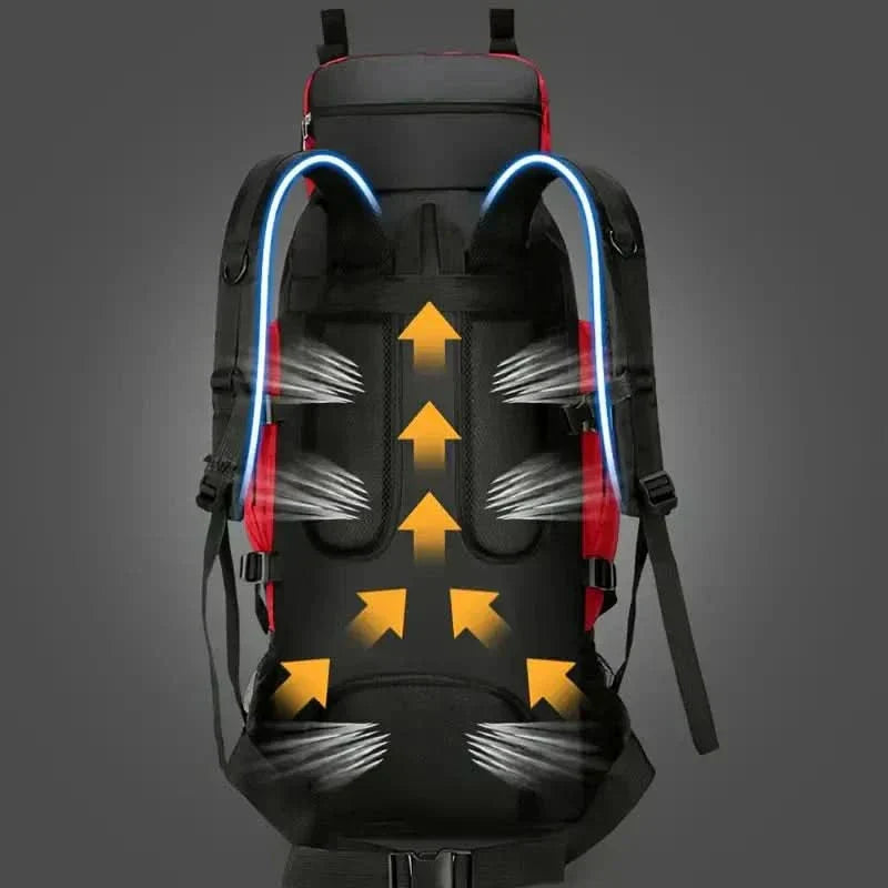 Olyyra 90L Waterproof Hiking Backpack – Large Capacity Multi-Day Camping & Travel Pack with Ergonomic Support System