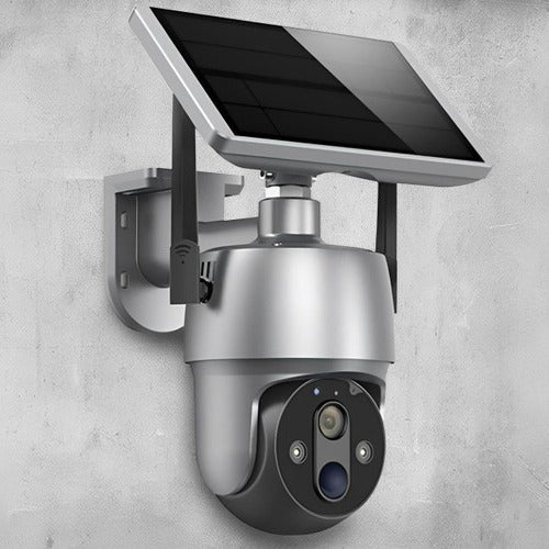 360° Solar-Powered Outdoor Surveillance Camera – 1080p HD, IP66 Waterproof, Color Night Vision, 355°+90° Dual-Axis Rotation, Two-Way Audio, WiFi App | Wire-Free Garden, Driveway & Home Security
