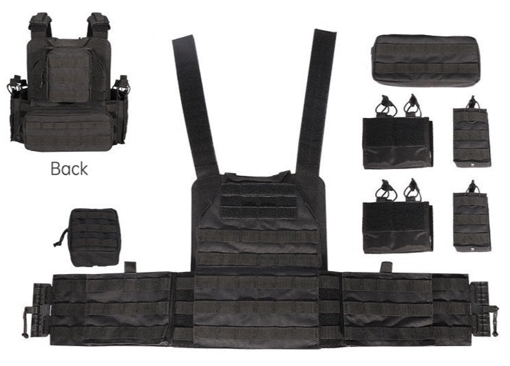 Olyyra Lightweight Quick-Dismantle Outdoor Vest – One-Way Release Buckle, 360° Protective Coverage, Detachable Sundry Bag & Mesh Shoulder Pad | Hiking, Camping & Backcountry Use