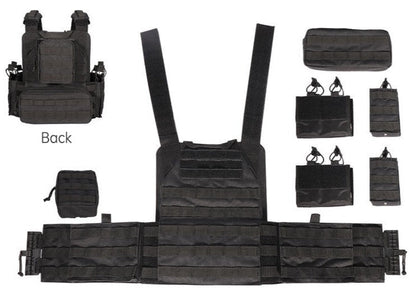 Olyyra Lightweight Quick-Dismantle Outdoor Vest – One-Way Release Buckle, 360° Protective Coverage, Detachable Sundry Bag & Mesh Shoulder Pad | Hiking, Camping & Backcountry Use