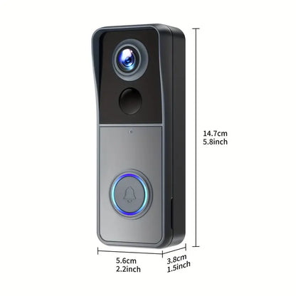 Olyyra Wireless WiFi Video Doorbell – 1080p HD, 166° Wide Angle, PIR Motion Detection, 4400mAh 3-Month Battery, Two-Way Audio, Tuya App | Wired-Free Smart Home Security