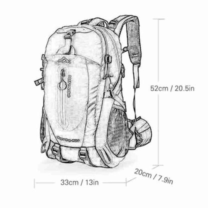 Olyyra 40L Waterproof Hiking Backpack – Rugged Weatherproof Construction, Padded Back Panel, Adjustable Shoulder Straps | Weekend Hiking, Trekking & Camping Expeditions