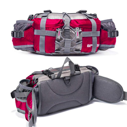 Olyyra Outdoor Hiking Hip Bag – 5L Waterproof Nylon Waist Pack with Dual Bottle Holders & 3 Carry Styles for Trail, Running & Travel