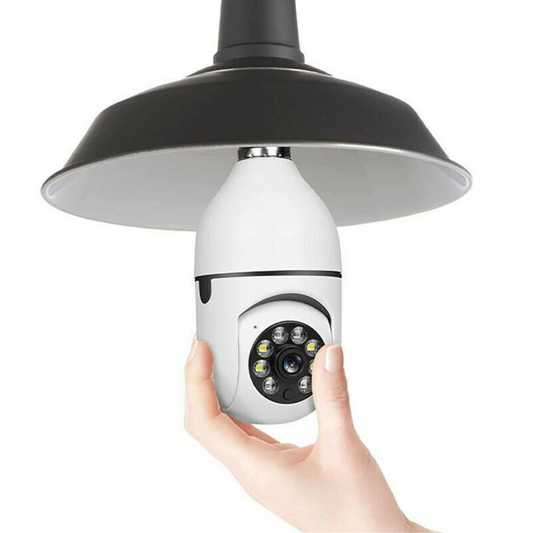 Olyyra Smart WiFi Light Bulb Security Camera – 1080p HD, 360° Rotating, IP67 Waterproof, Night Vision, Two-Way Audio, Motion Alerts | Indoor & Outdoor E27 Socket Surveillance