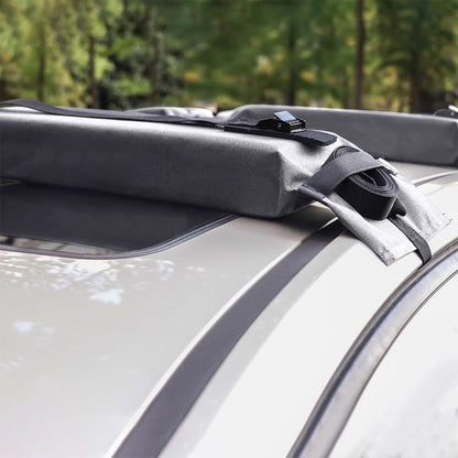 Olyyra Universal Soft Roof Rack Pads – High-Density Foam + Oxford Fabric, 2 Heavy-Duty Straps, Anti-Slip, Tool-Free Install | Kayak, Surfboard, Canoe & Luggage Car Transport