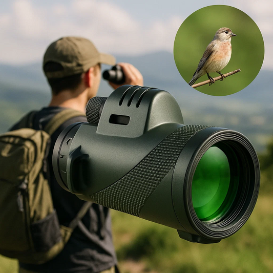 600x Ultra-Zoom HD Monocular Telescope – Multi-Coated HD Glass, Smartphone Attachment, Weatherproof & Shockproof, Under 200g | Hiking, Birdwatching, Sports Events & Wildlife Viewing