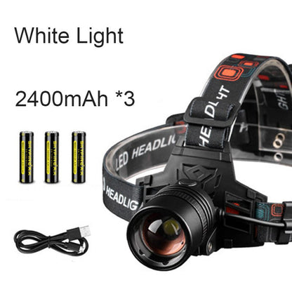Olyyra Rechargeable LED Headlamp with Power Bank – Zoomable Beam, 3 Light Modes, 3×2400mAh, Waterproof, 8–16 Hour Runtime | Camping, Hiking, Hunting & Outdoors