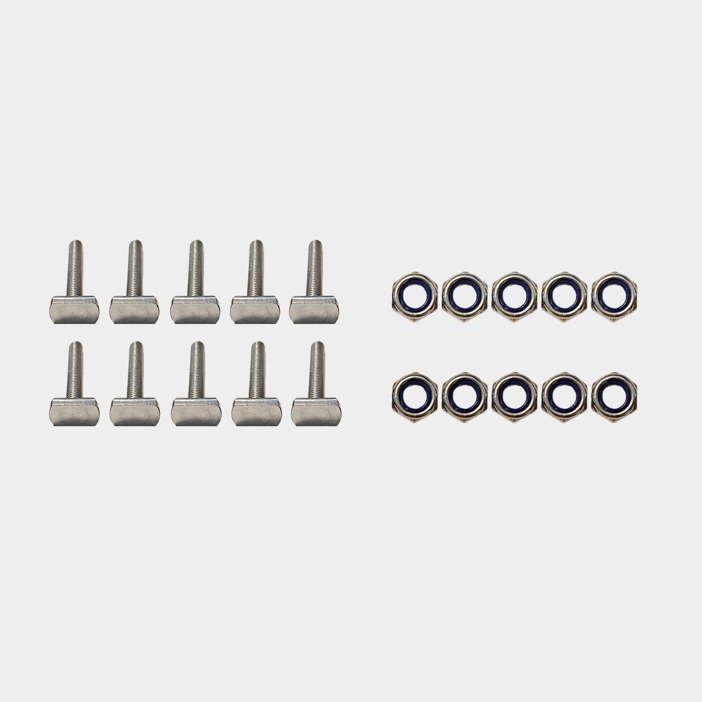 Olyyra M8 T-Slot Bolt Set – 10 Pieces, Strip-Resistant Secure Fit | Rooftop Tent & Roof Rack T-Track Mounting Hardware