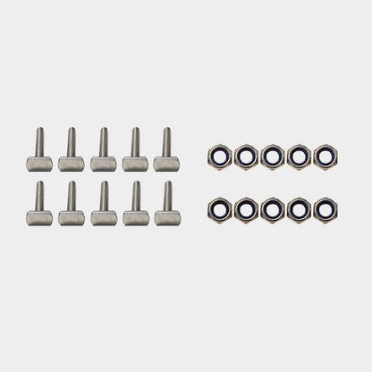 Olyyra M8 T-Slot Bolt Set – 10 Pieces, Strip-Resistant Secure Fit | Rooftop Tent & Roof Rack T-Track Mounting Hardware