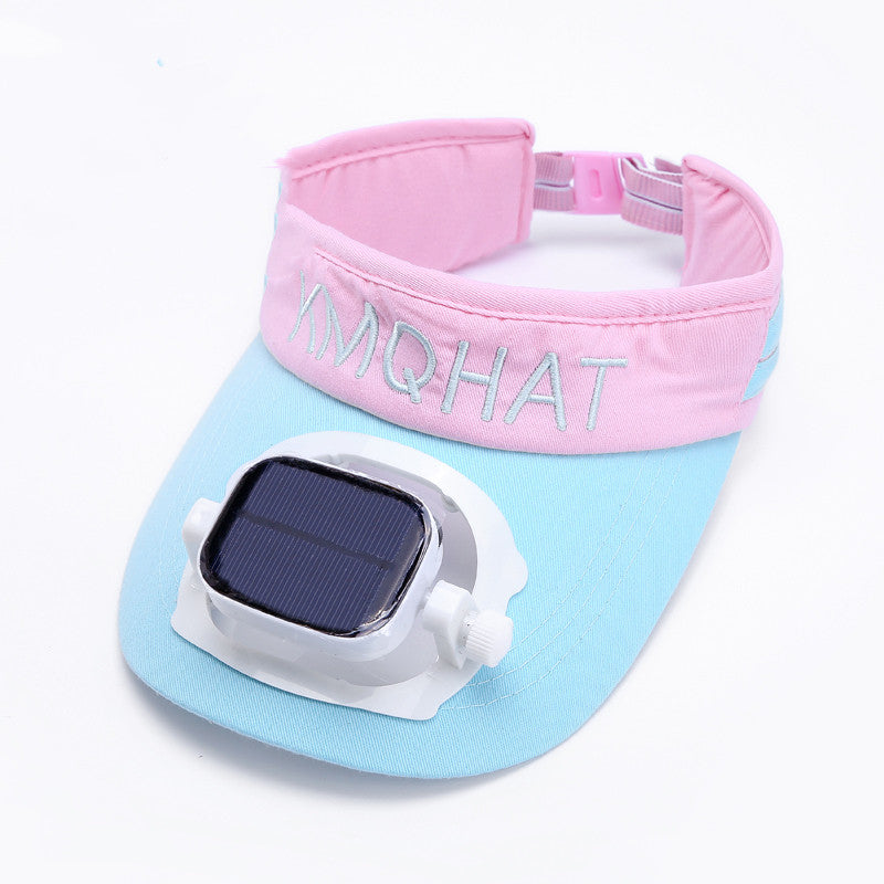 Olyyra Solar-Powered Fan Sun Visor Hat – 800mAh USB Rechargeable, 8–16 Hour Runtime, Adjustable Fan Speed & Angle | Hiking, Camping, Tennis & Outdoor Sports