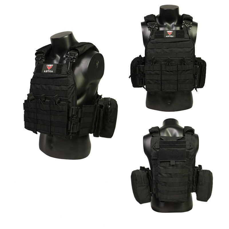 The Quick-Release Tactical Vest – 1000D Nylon, Full MOLLE System, Breathable Mesh, Water Bag Compartment | Black, Military Green & CP Camo