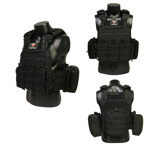 The Quick-Release Tactical Vest – 1000D Nylon, Full MOLLE System, Breathable Mesh, Water Bag Compartment | Black, Military Green & CP Camo