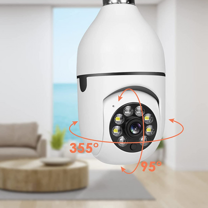 Olyyra Smart WiFi Light Bulb Security Camera – 1080p HD, 360° Rotating, IP67 Waterproof, Night Vision, Two-Way Audio, Motion Alerts | Indoor & Outdoor E27 Socket Surveillance