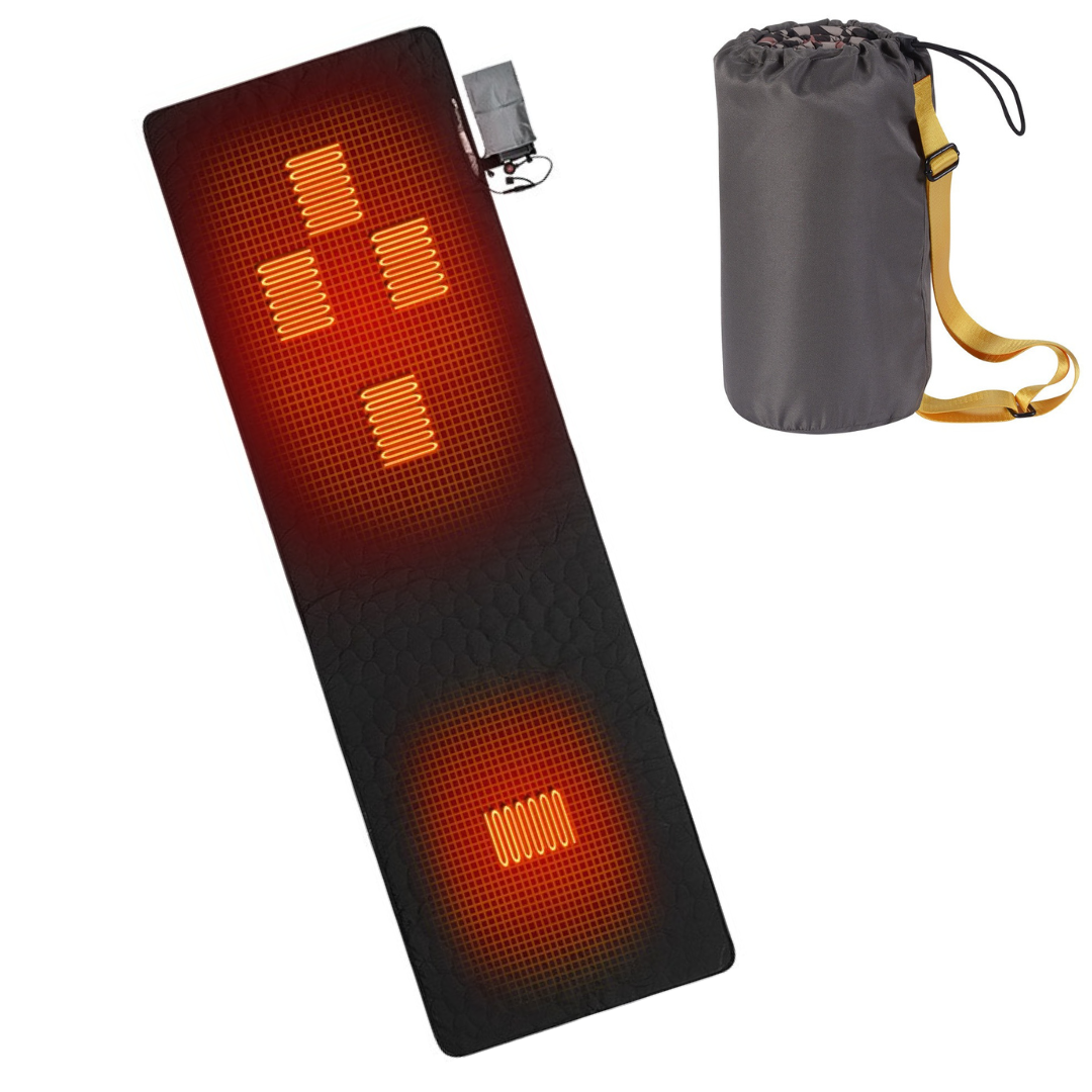Electric Heated Sleeping Pad – 3 Temperature Levels, 5-Zone Wire Heating, 750g