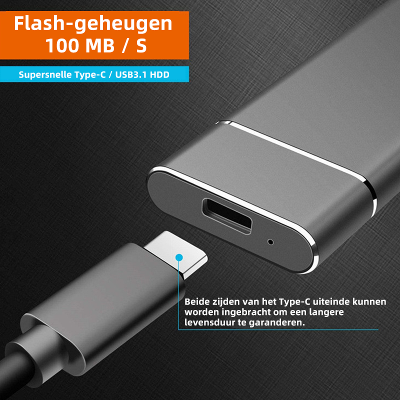 Olyyra Portable External SSD – Up to 520 MB/s Read/Write, Durable Aluminum Alloy, USB-C/USB 3.1, 1TB & 2TB | Windows, Android & Multi-Device Compatible