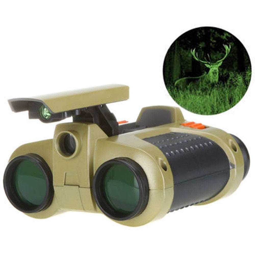 Olyyra Kids Night Vision Goggles & Binoculars – 4x Magnification, 8m Night Vision Range, Shock-Resistant, Adjustable Eyepieces & Neck Strap | Camping, Hiking & Outdoor Adventure Toy