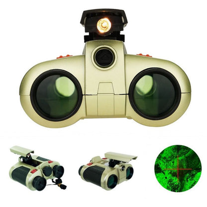 Olyyra Kids Night Vision Goggles & Binoculars – 4x Magnification, 8m Night Vision Range, Shock-Resistant, Adjustable Eyepieces & Neck Strap | Camping, Hiking & Outdoor Adventure Toy