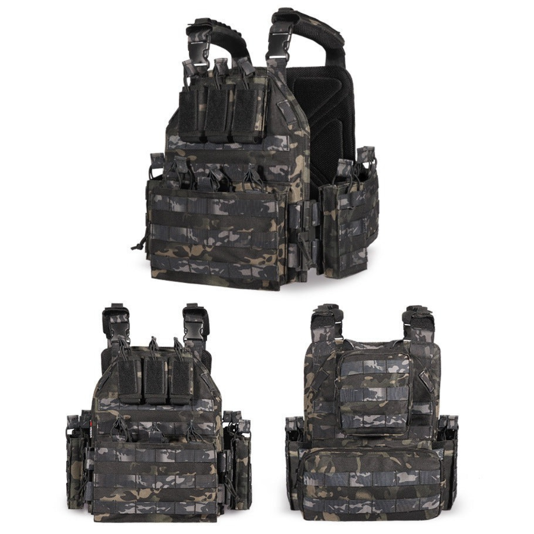 Olyyra Lightweight Quick-Dismantle Outdoor Vest – One-Way Release Buckle, 360° Protective Coverage, Detachable Sundry Bag & Mesh Shoulder Pad | Hiking, Camping & Backcountry Use