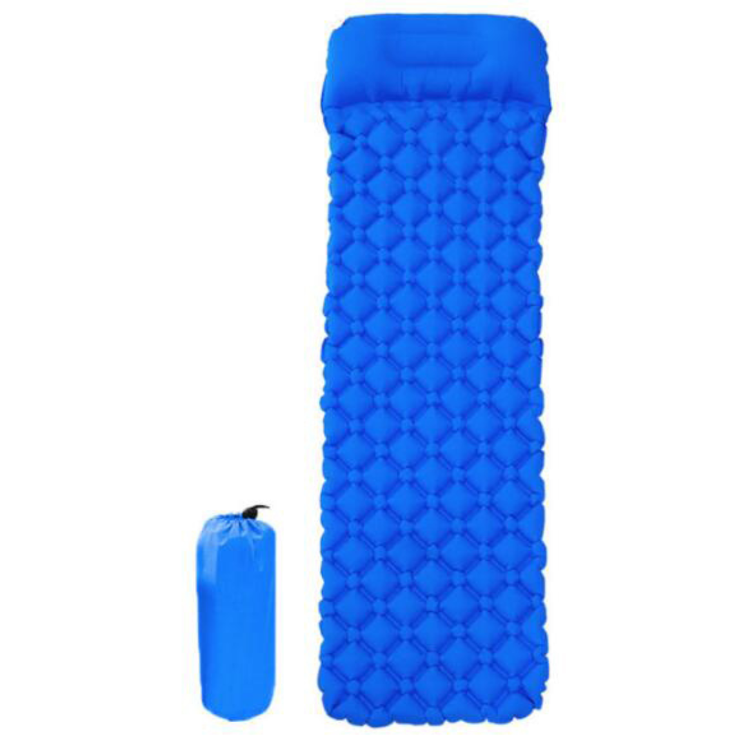 Inflatable Camping Air Mattress with Pillow – 500g Ultralight, 144 Flexible Air Cells, Dual-Layer Insulation, Leak-Proof Valve | Backpacking, Hiking & All-Season Camping