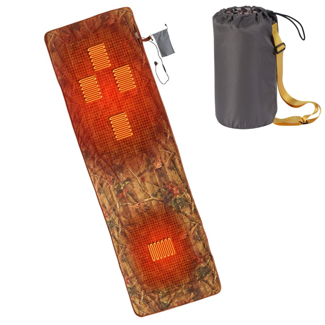 Electric Heated Sleeping Pad – 3 Temperature Levels, 5-Zone Wire Heating, 750g