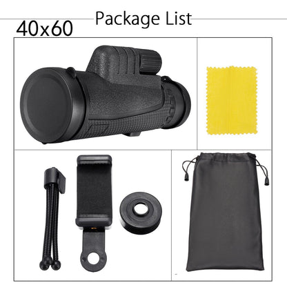 Olyyra 16x52 HD Monocular Binocular Camera – 10x Magnification, BAK4 Prism, Photo & Video Capture for Wildlife, Hiking & Travel