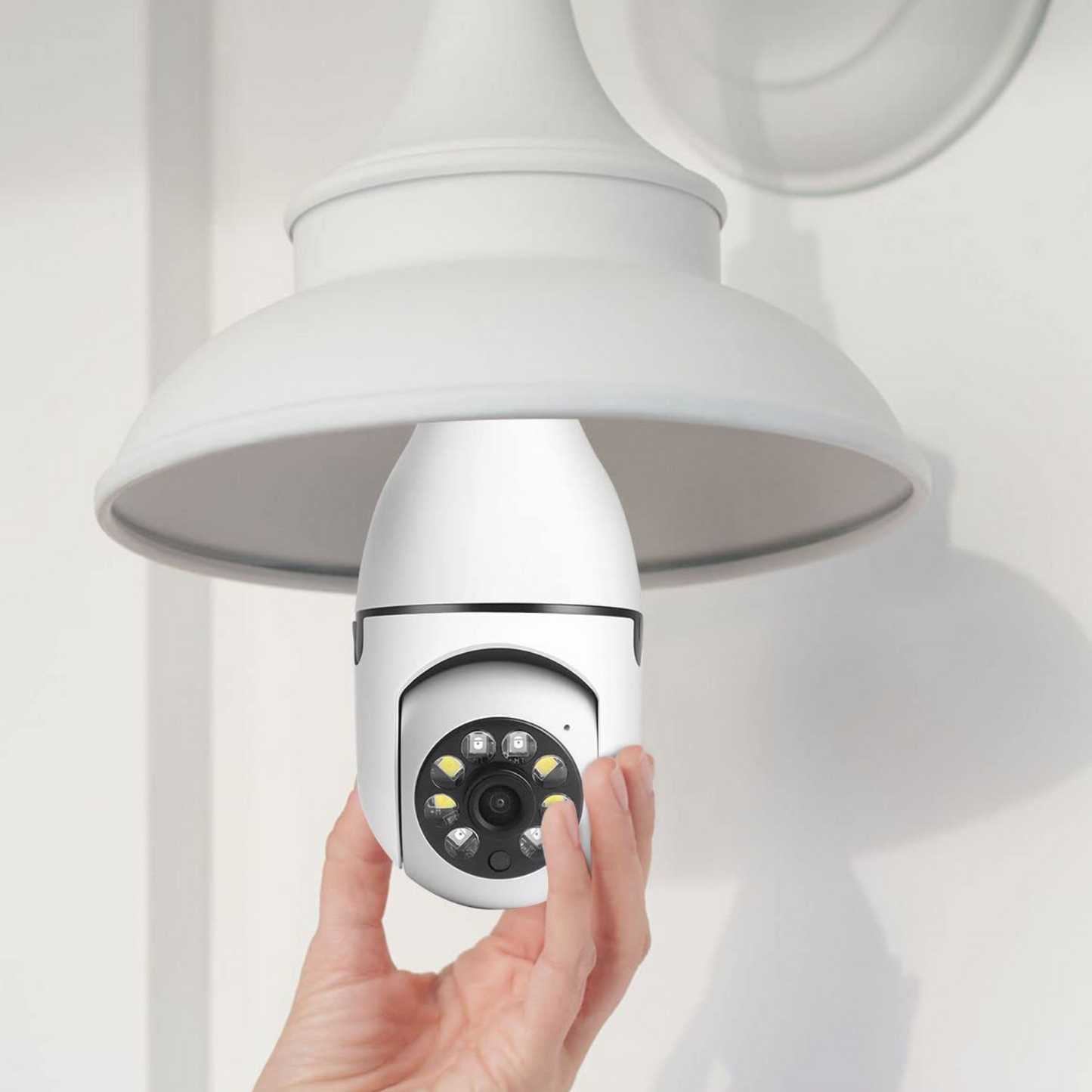 Olyyra Smart WiFi Light Bulb Security Camera – 1080p HD, 360° Rotating, IP67 Waterproof, Night Vision, Two-Way Audio, Motion Alerts | Indoor & Outdoor E27 Socket Surveillance