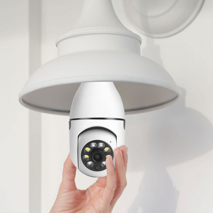 Olyyra Smart WiFi Light Bulb Security Camera – 1080p HD, 360° Rotating, IP67 Waterproof, Night Vision, Two-Way Audio, Motion Alerts | Indoor & Outdoor E27 Socket Surveillance