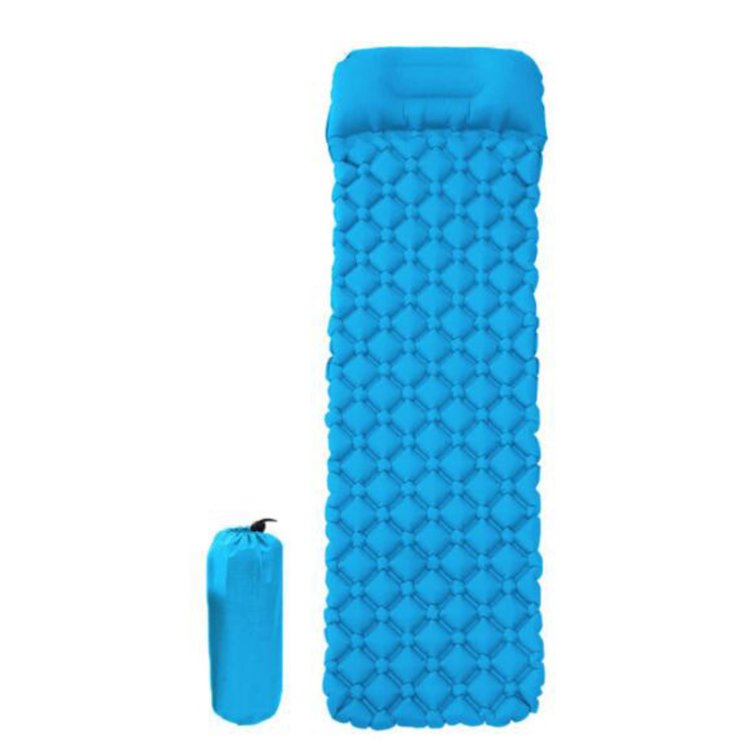 Inflatable Camping Air Mattress with Pillow – 500g Ultralight, 144 Flexible Air Cells, Dual-Layer Insulation, Leak-Proof Valve | Backpacking, Hiking & All-Season Camping