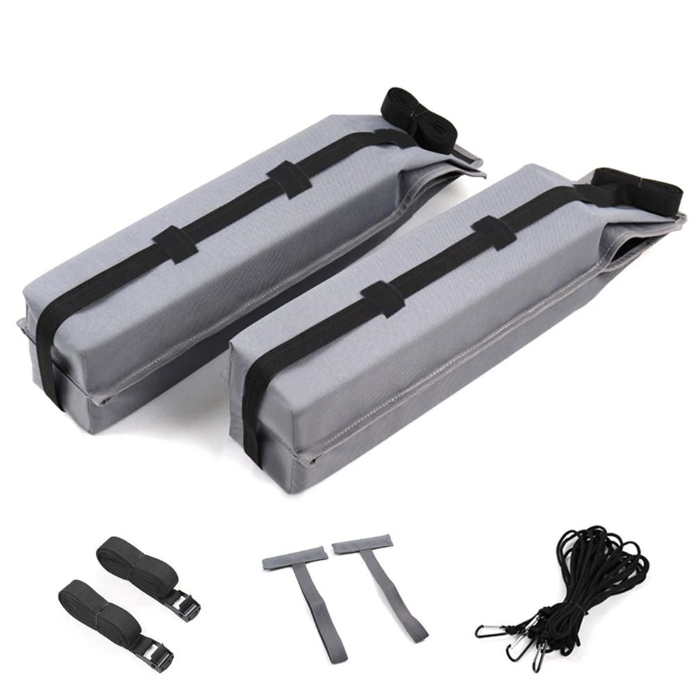 Olyyra Universal Soft Roof Rack Pads – High-Density Foam + Oxford Fabric, 2 Heavy-Duty Straps, Anti-Slip, Tool-Free Install | Kayak, Surfboard, Canoe & Luggage Car Transport
