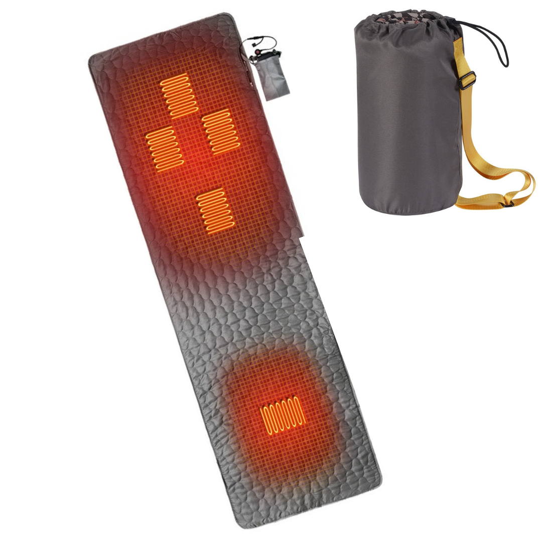 Electric Heated Sleeping Pad – 3 Temperature Levels, 5-Zone Wire Heating, 750g