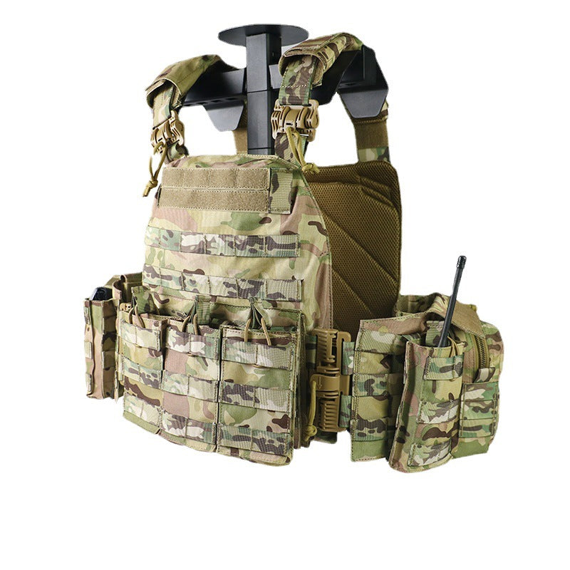 The Quick-Release Tactical Vest – 1000D Nylon, Full MOLLE System, Breathable Mesh, Water Bag Compartment | Black, Military Green & CP Camo