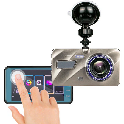 Olyyra Front & Rear Dash Cam – 1080P HD, 170° Wide Angle, 4" IPS Screen, G-Sensor Crash Lock, Motion Detection & Loop Recording for Car Night Vision