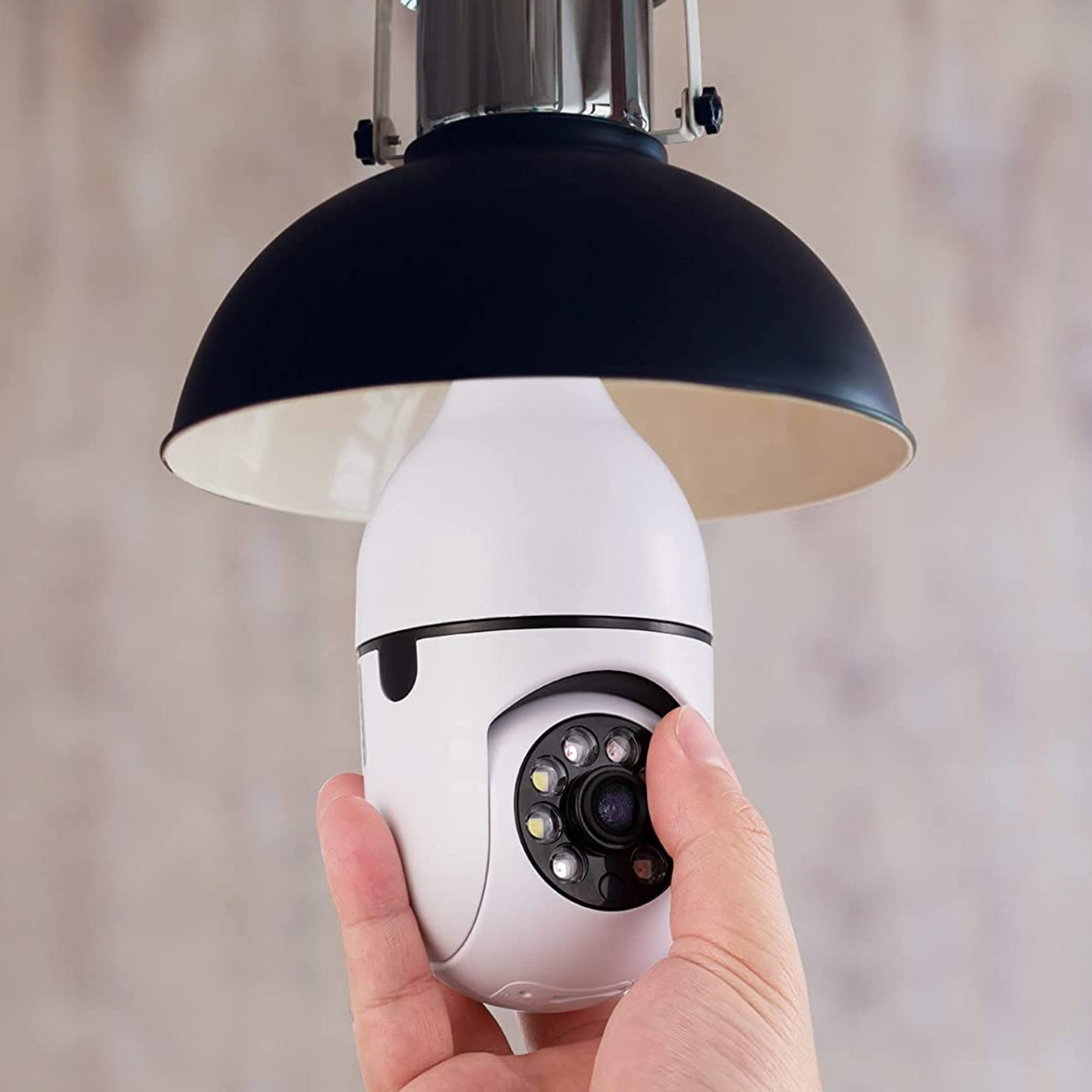 Olyyra Smart WiFi Light Bulb Security Camera – 1080p HD, 360° Rotating, IP67 Waterproof, Night Vision, Two-Way Audio, Motion Alerts | Indoor & Outdoor E27 Socket Surveillance