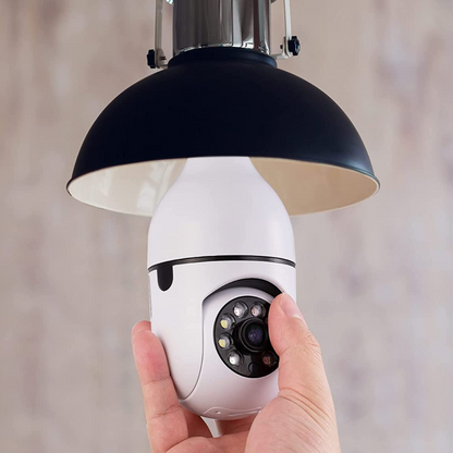 Olyyra Smart WiFi Light Bulb Security Camera – 1080p HD, 360° Rotating, IP67 Waterproof, Night Vision, Two-Way Audio, Motion Alerts | Indoor & Outdoor E27 Socket Surveillance