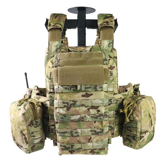 The Quick-Release Tactical Vest – 1000D Nylon, Full MOLLE System, Breathable Mesh, Water Bag Compartment | Black, Military Green & CP Camo
