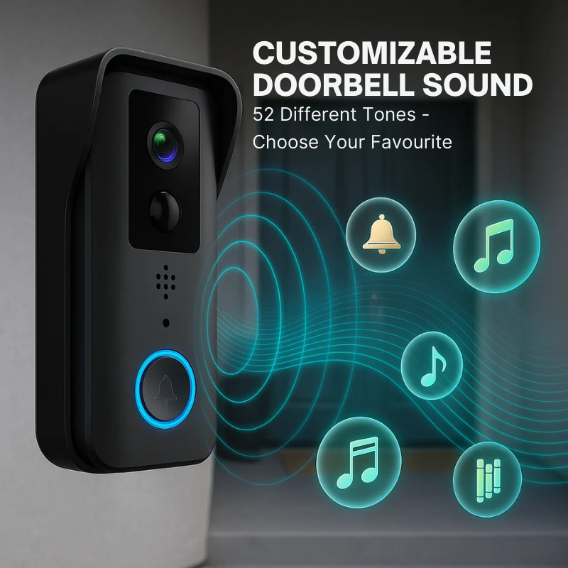 Olyyra Wireless Smart Video Doorbell – No Subscription, 1080P HD, 166° Wide Angle, 30-Day Battery, Two-Way Audio & Dual Band WiFi for Home Security