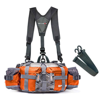 Olyyra Outdoor Hiking Hip Bag – 5L Waterproof Nylon Waist Pack with Dual Bottle Holders & 3 Carry Styles for Trail, Running & Travel