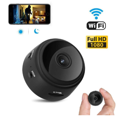 Olyyra Mini WiFi Security Camera – 1080p HD, 150° Wide Angle, 12 IR Night Vision Lights, Motion Detection, 64GB Loop Recording, iOS & Android App | Home, Baby & Pet Monitor