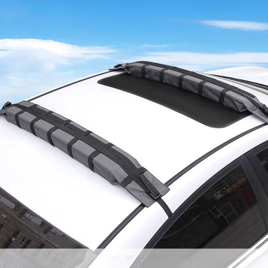 Olyyra Universal Soft Roof Rack Pads – High-Density Foam + Oxford Fabric, 2 Heavy-Duty Straps, Anti-Slip, Tool-Free Install | Kayak, Surfboard, Canoe & Luggage Car Transport