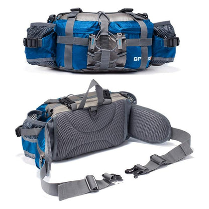 Olyyra Outdoor Hiking Hip Bag – 5L Waterproof Nylon Waist Pack with Dual Bottle Holders & 3 Carry Styles for Trail, Running & Travel