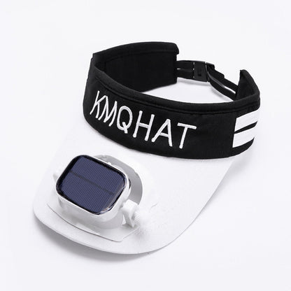 Olyyra Solar-Powered Fan Sun Visor Hat – 800mAh USB Rechargeable, 8–16 Hour Runtime, Adjustable Fan Speed & Angle | Hiking, Camping, Tennis & Outdoor Sports