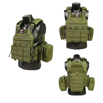 The Quick-Release Tactical Vest – 1000D Nylon, Full MOLLE System, Breathable Mesh, Water Bag Compartment | Black, Military Green & CP Camo