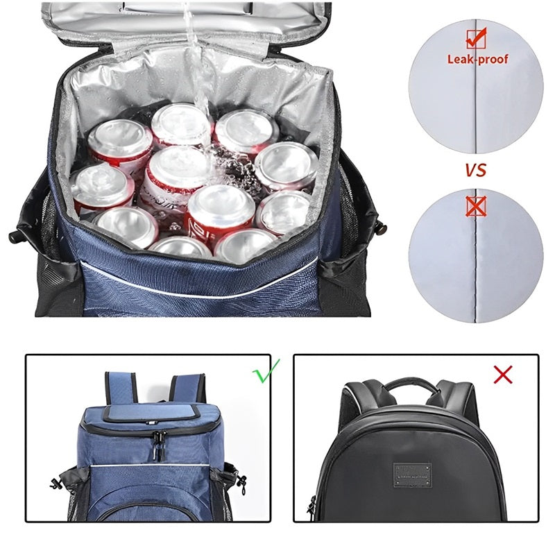 Olyyra Insulated Backpack Cooler Bag – 33L Capacity, Holds 36 Cans or 12 Bottles, Leakproof, Padded Adjustable Straps | Camping, Beach, Hiking & Picnics