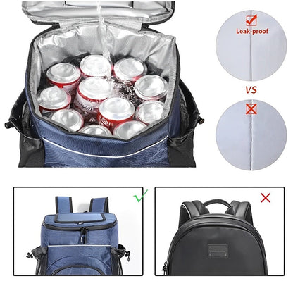Olyyra Insulated Backpack Cooler Bag – 33L Capacity, Holds 36 Cans or 12 Bottles, Leakproof, Padded Adjustable Straps | Camping, Beach, Hiking & Picnics